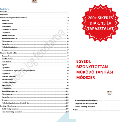 A Matek Nem Varázslat - Érettségi kiadás - Professzionális Érettségi Felkészítő