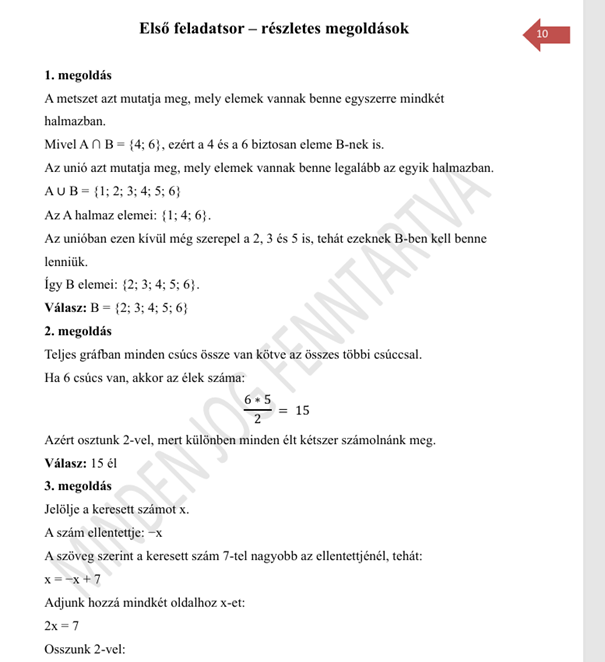 A matek nem varázslat – Érettségi gyakorlókönyv (1. és 2. Rész)