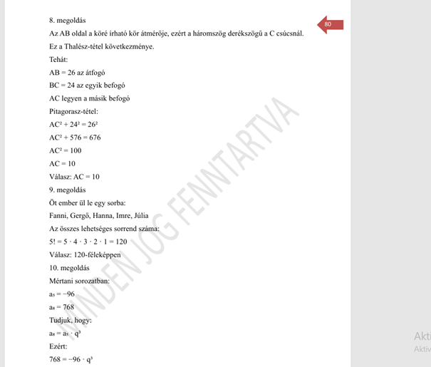 A matek nem varázslat – Érettségi gyakorlókönyv (1. és 2. Rész)