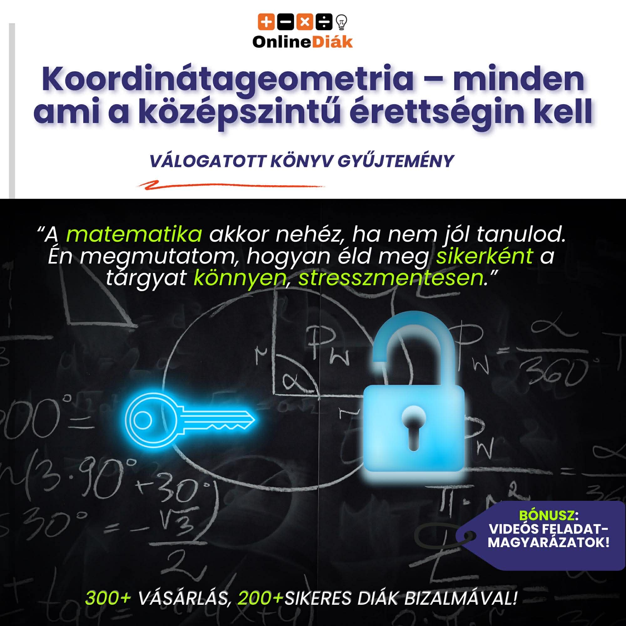 Koordinátageometria – minden, ami a középszintű érettségin kell