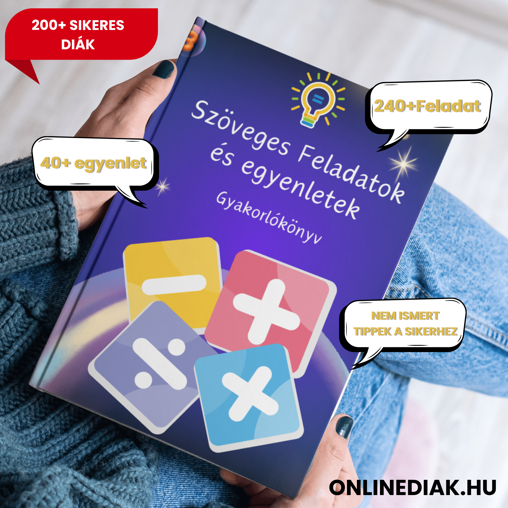 OnlineDiák – Szöveges feladatok és egyenletek gyakorlókönyv